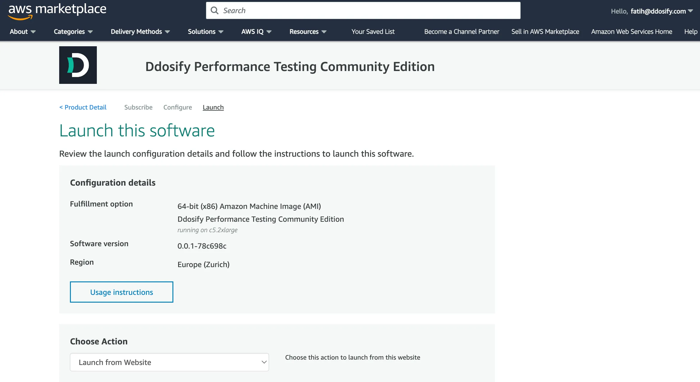 AWS Ddosify Product Page